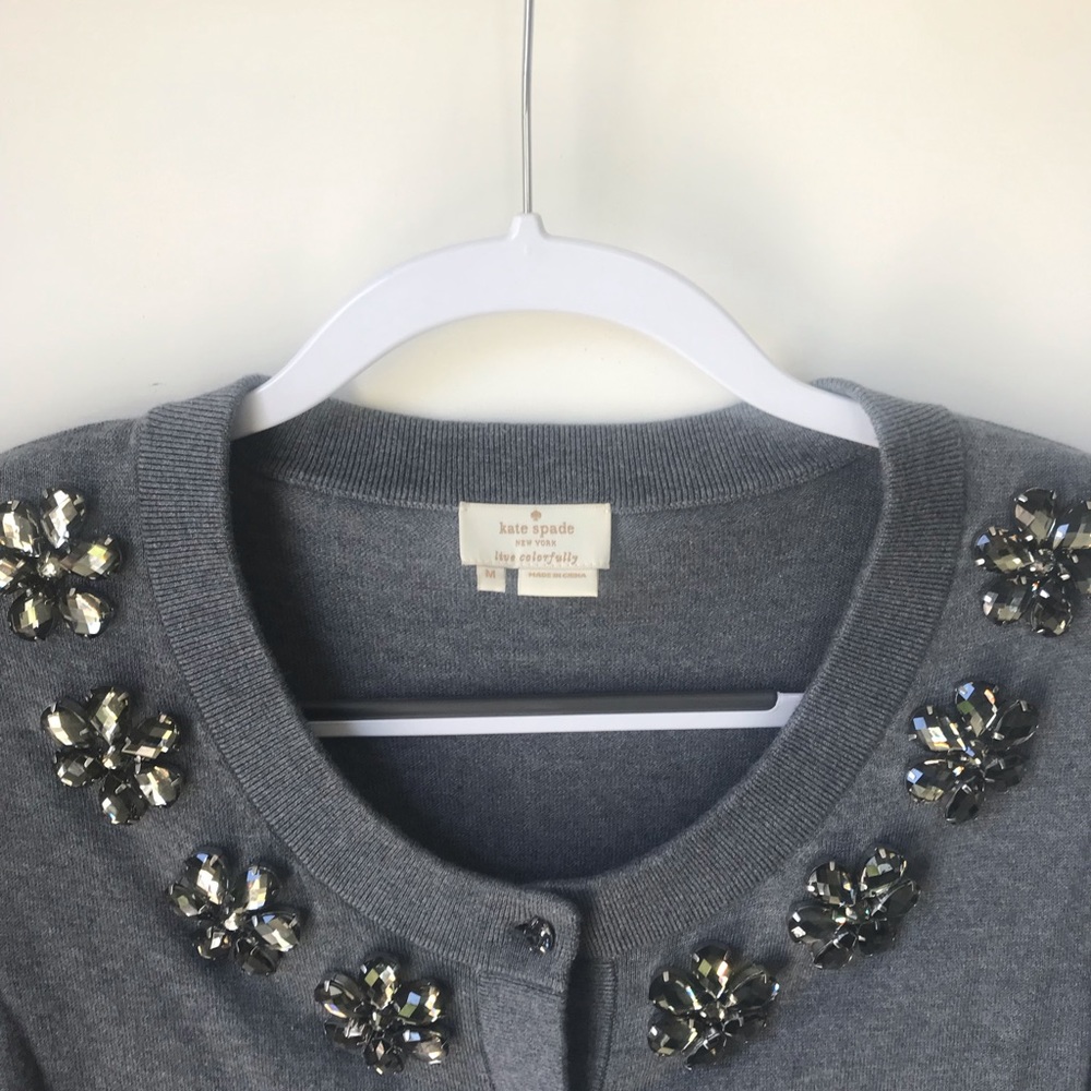 Kate Spade Leni Grey Cardigan size Medium